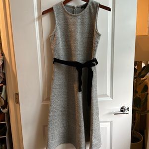 JCrew A-line dress in grey sweatshirt material size 2